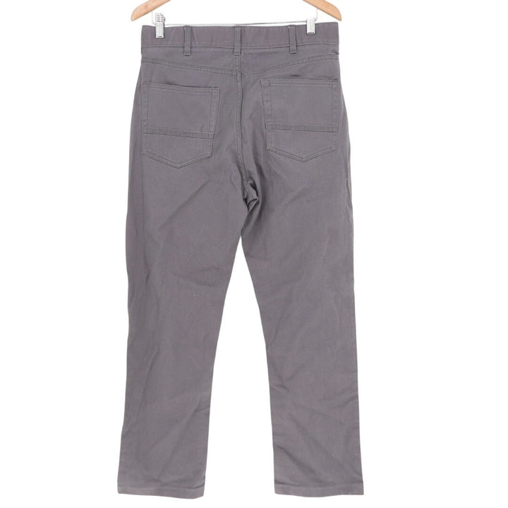 Iron Co. Jeans Mens 32x32 Gray Canvas Cotton Stretch Dark Wash Straight Leg