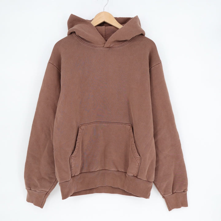 American Giant American Vintage Hoodie Unisex M Brown Cotton Kangaroo Pocket