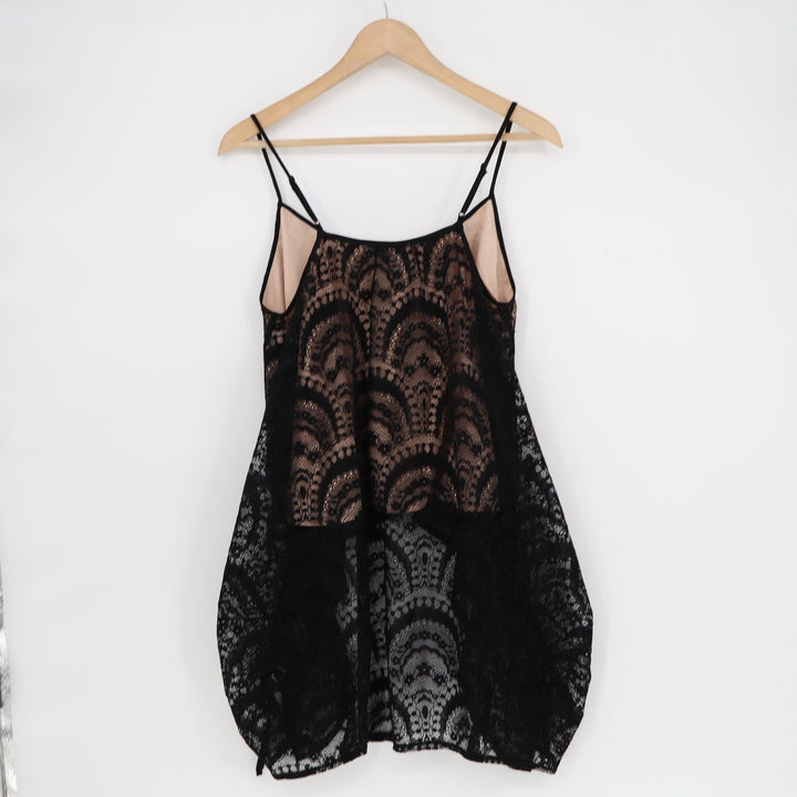 Current Air Los Angeles Black Lace High Low Camisole Top Womens Small