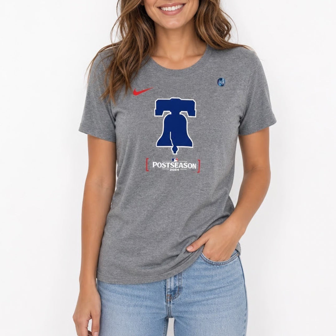 Nike Philadelphia Phillies 2024 Postseason Liberty Bell Gray T-Shirt XL NKAF-06G