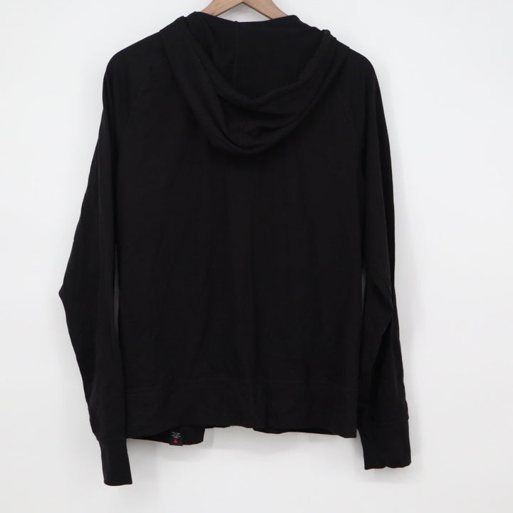 American Giant Lightweight Full Zip Hoodie Women's Large Black Fleece Lined