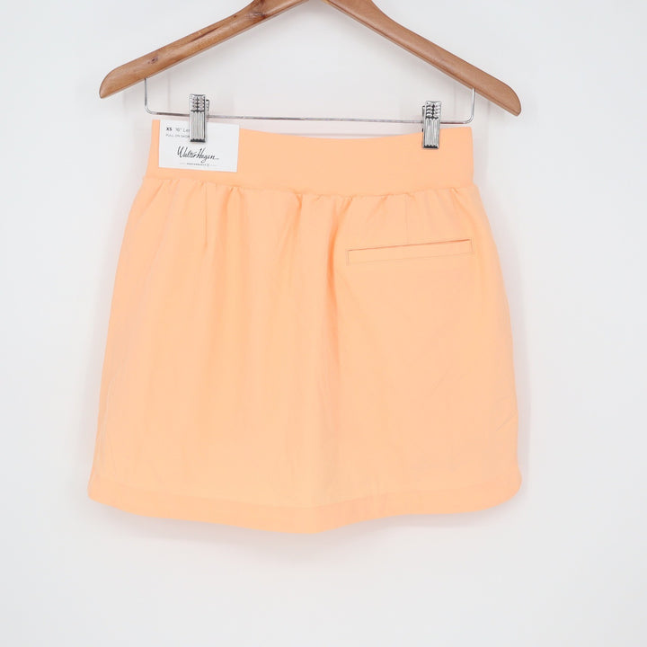 Walter Hagen P11 16" Lightweight Core Golf Skort Peach Fuzz Orange Womens XS NEW