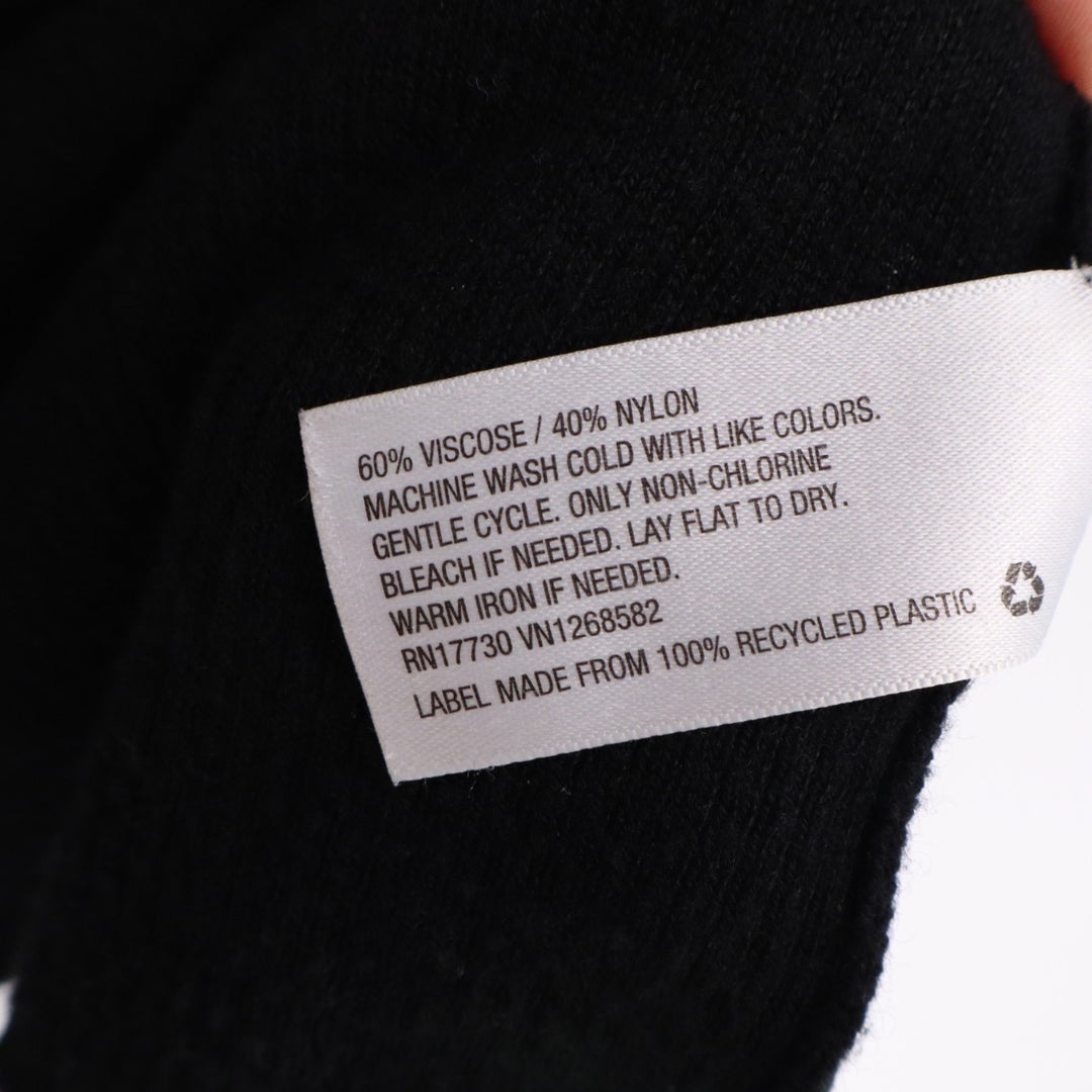 Merona Longline Cardigan Sweater Womens M Black Long Sleeve Pockets Open Front
