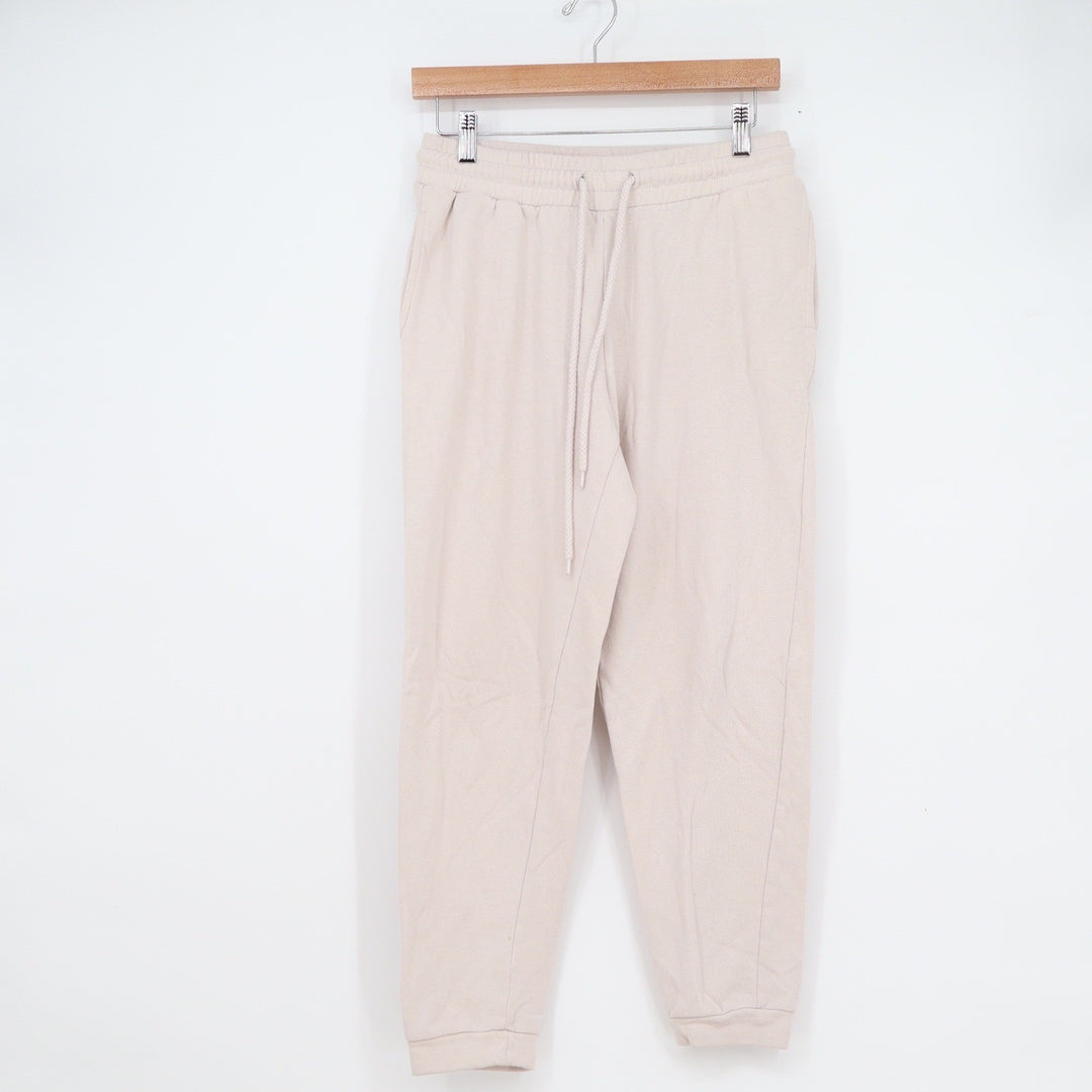 Reflex Womens Cream Jogger Sweatpants Size M Neutral Cotton Blend Soft
