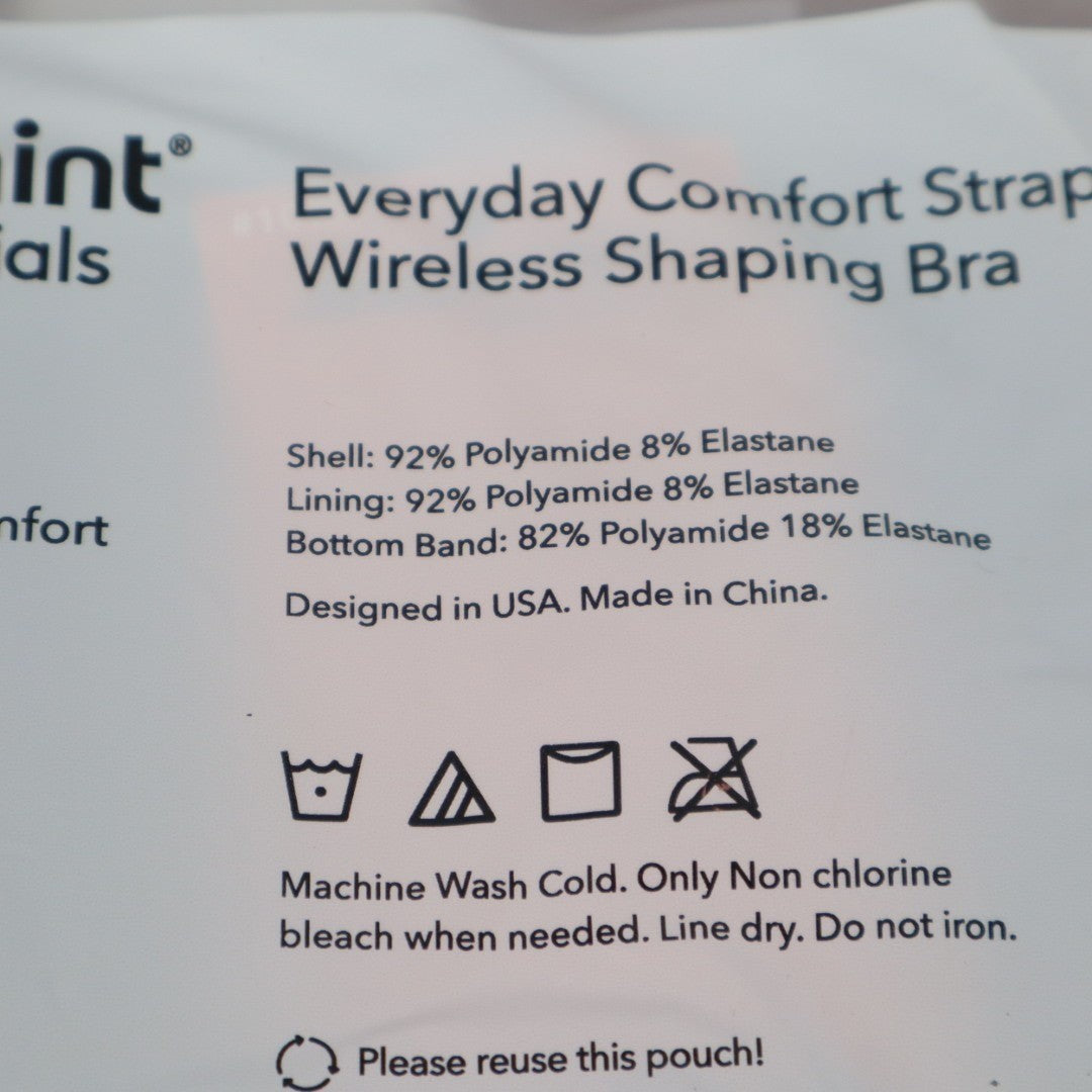 Shapermint Essentials Everyday Comfort Straps Wireless Shaping Bra Women M Black