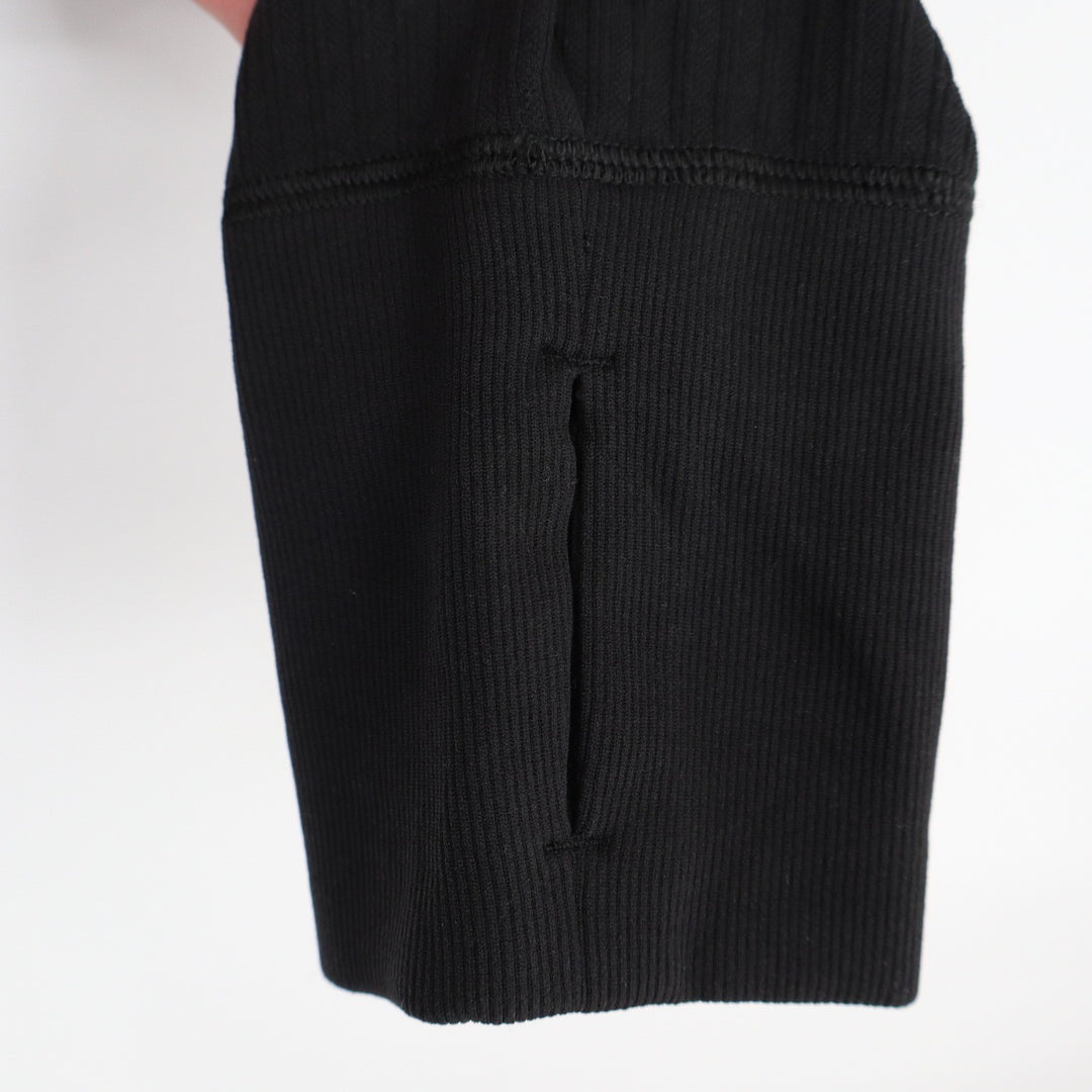 DSG Womens Black Quarter Zip Long Sleeve Seamless Cropped Pullover Top XXL 8502