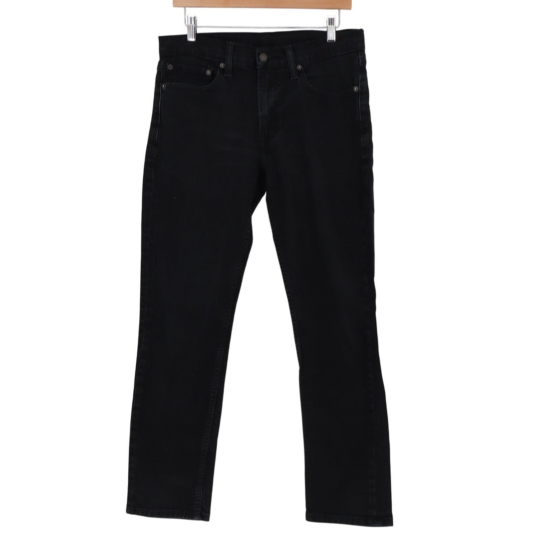 Levis 511 Slim Fit Mens Black Jeans 31x30 Solid Denim Pants