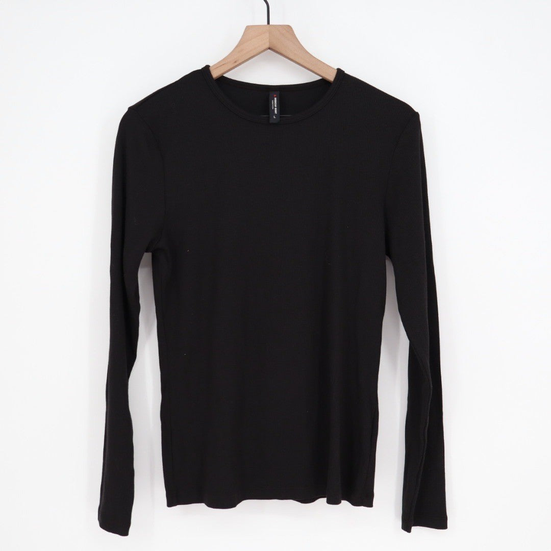 American Giant Women's Luxe Rib Crew Long Sleeve Size L Made In USA
