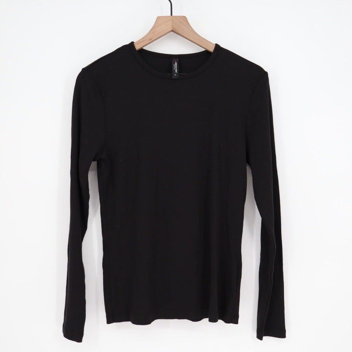 American Giant Women's Luxe Rib Crew Long Sleeve Size L Made In USA