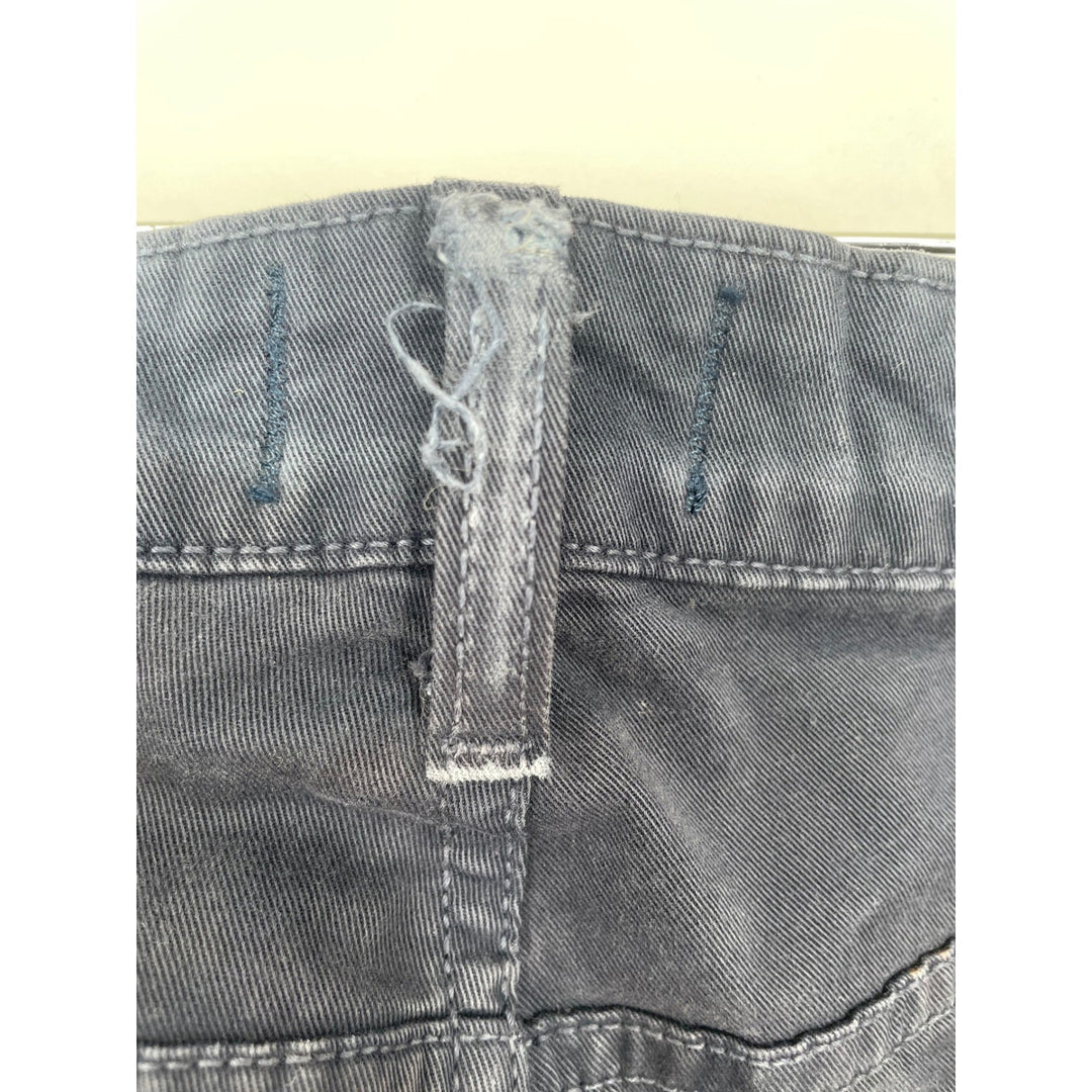 PAIGE Normandie Navy Blue Cotton Polyurethane Blend Straight Leg Pants Size 29