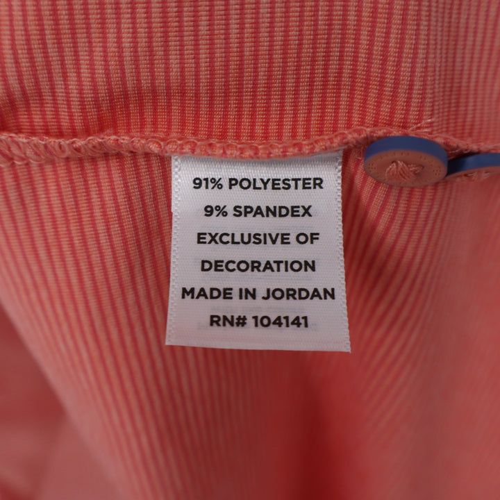 Walter Hagen Mens P11 Championship Stripe Polo Shirt Pink Peach S