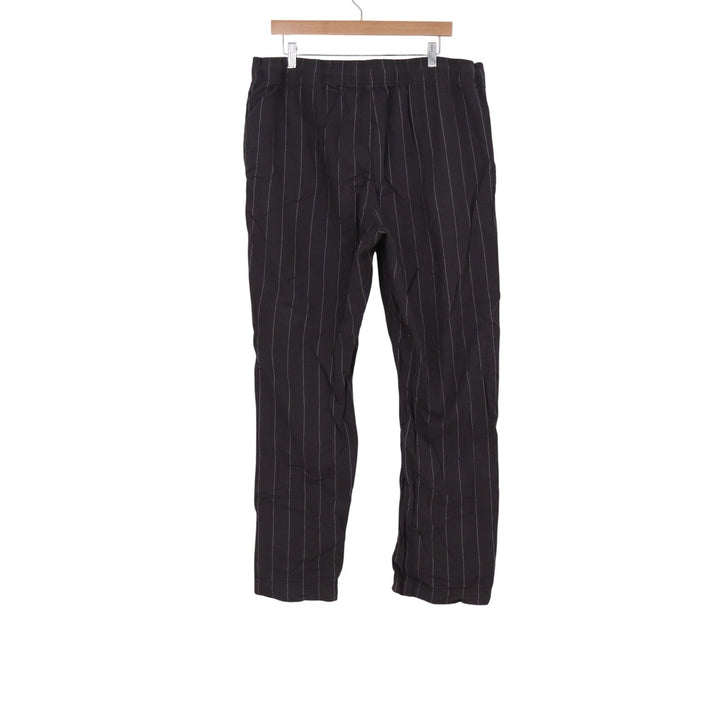 Goodfellow & Co Mens Pajama Set XL Black Pinstripe 100% Cotton Button Up