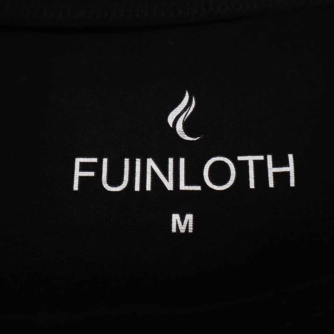 Fuinloth Crop Top Womens Medium Black Stretch Short Sleeve Round Neck Pullover