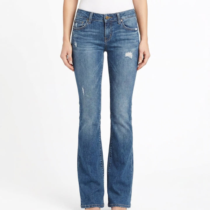 American Eagle Outfitters Jeans Womens 6L Blue Denim Stretch Distressed Straight