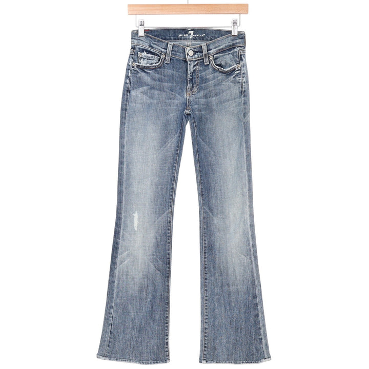 7 For All Mankind Jeans Women's 24 Bootcut Blue Distressed Excellent