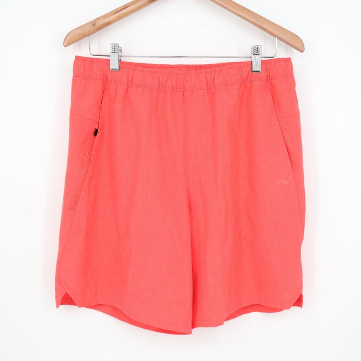 DSG Mens Agility Short 8 Inch Inseam Cabana Coral Heather Orange Size M NEW