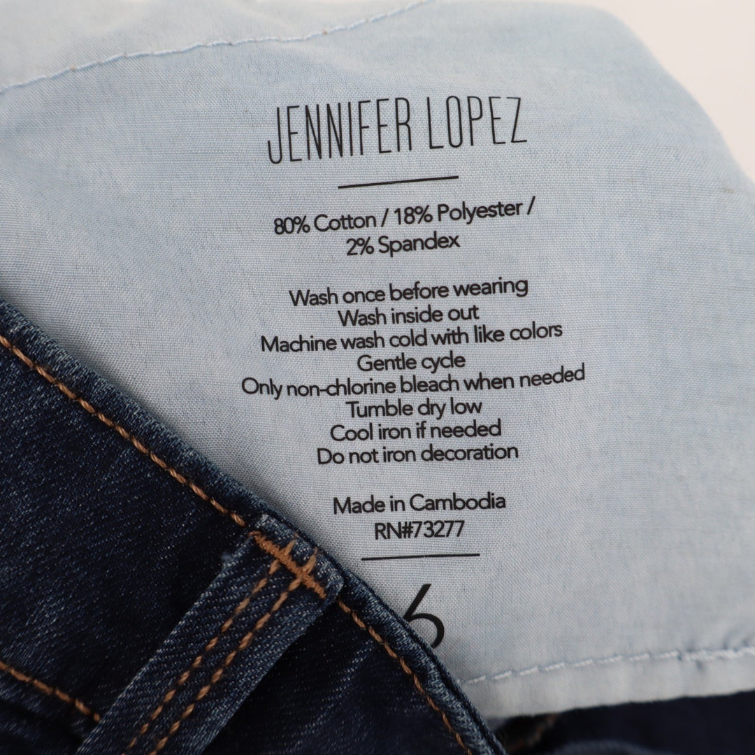 Jennifer Lopez Jeans Womens 6 Blue Denim Cotton Stretch Mid Rise Skinny Leg
