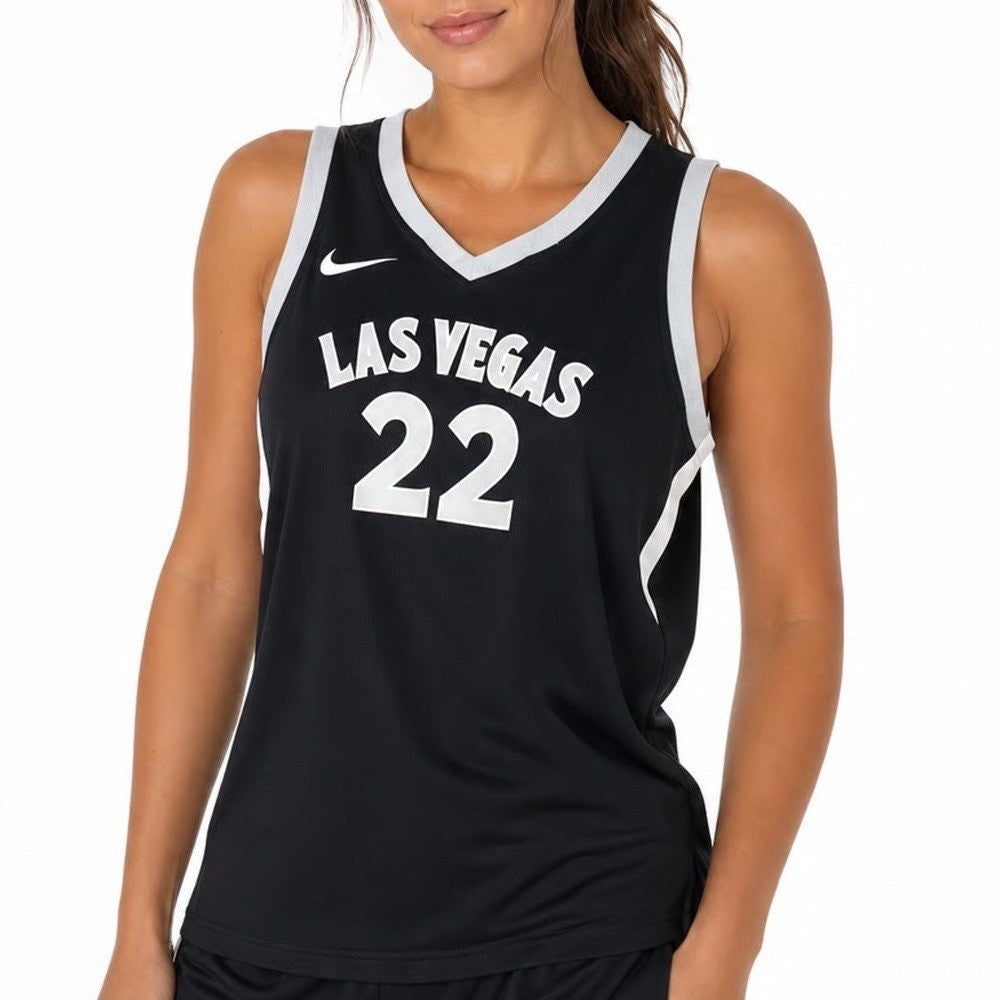 Nike Las Vegas Aces A'ja Wilson 22 Explorer Edition WNBA Jersey Black