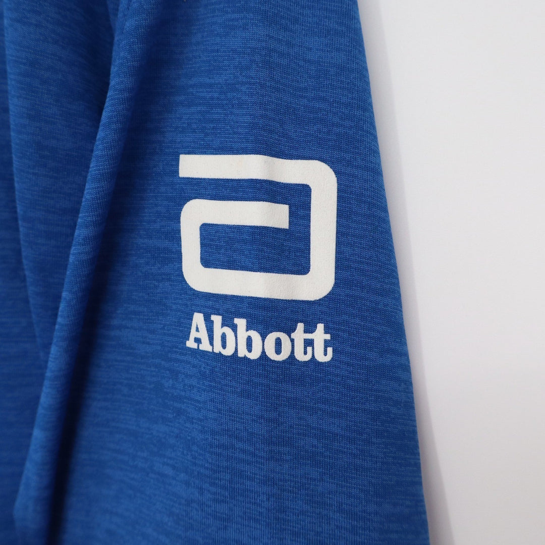 Core 365 Mens Abbott Logo Quarter Zip Pullover Blue Long Sleeve Size M