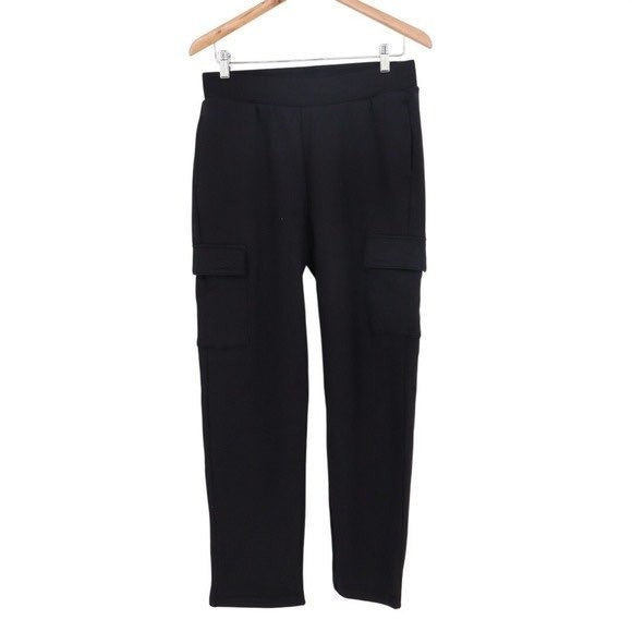 American Giant Sweatpant Womens Medium Black Cotton Straight Leg Cargo Pockets