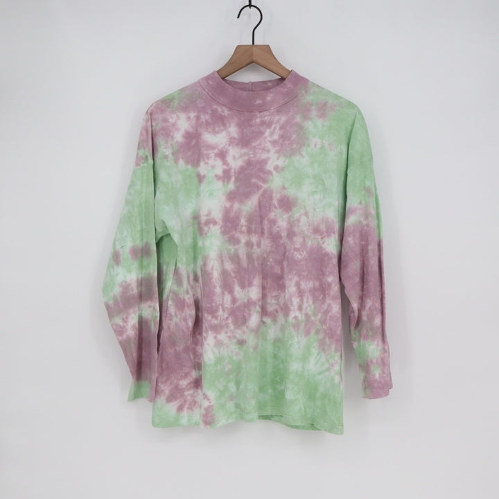 Free People We the Free Shirt Womens XS Multicolor Tie Dye Long Sleeve Mock Neck