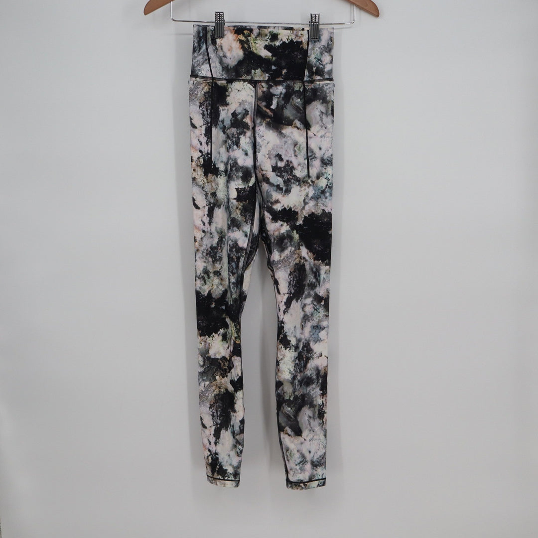 Calia Inspire High Rise 7/8 Leggings XS Abstract Floral Black White