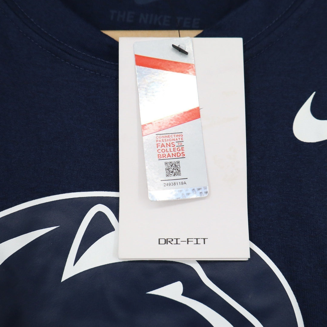 Nike Penn State Nittany Lions Football Dri-FIT T-Shirt Navy Blue Mens L