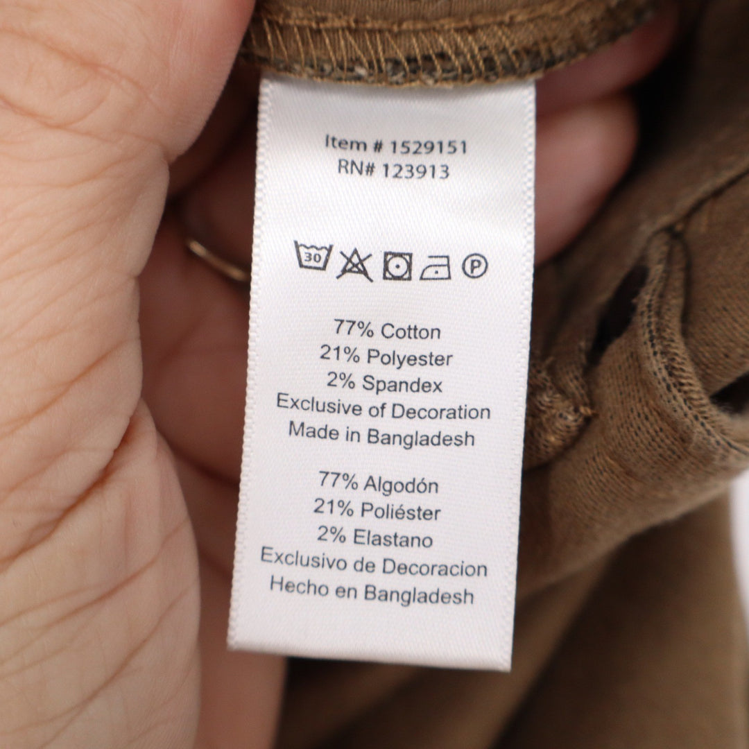 Jachs New York Mens Brown 5-Pocket Stretch Straight Leg Pants 38x29