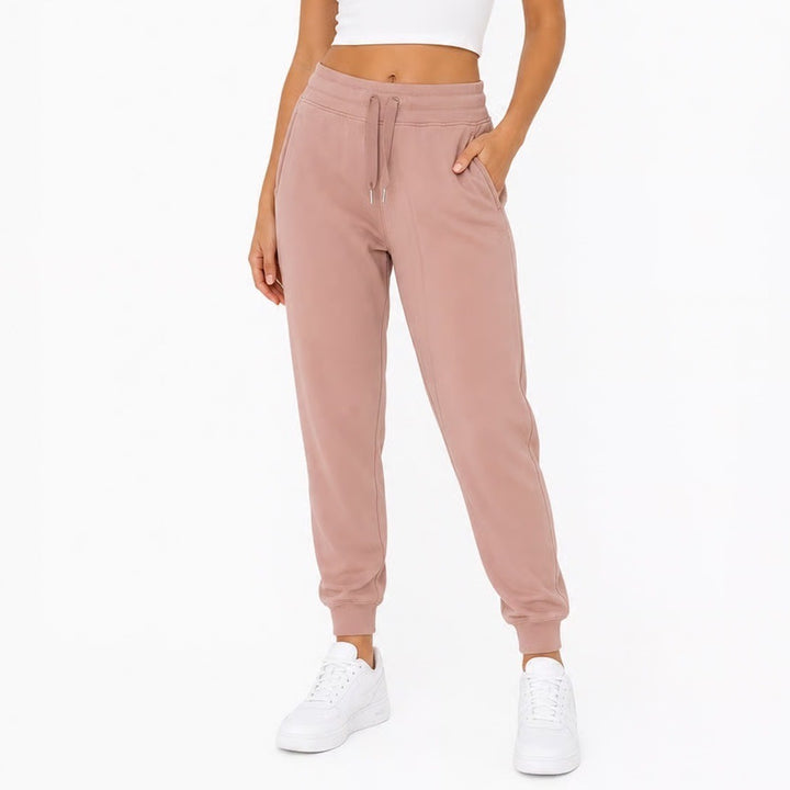 Athleta Jogger Pants Womens SP Coaster Luxe Dusty Rose Drawstring Excellent