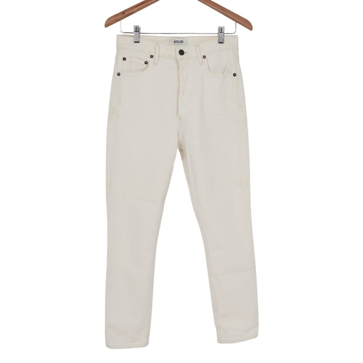 Agolde Straight Jeans Womens 27 White Light Wash Denim Cotton Casual Streetwear