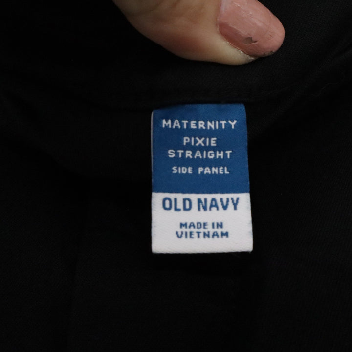Old Navy Maternity Pixie Straight Side Panel Pants Black Size 18 Career Trousers