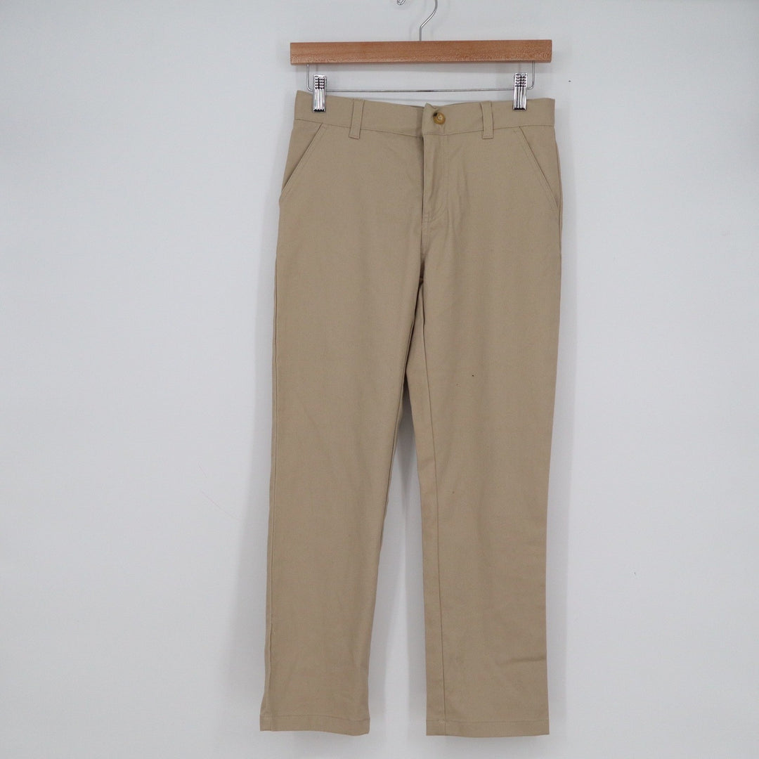 French Toast Boys Khaki Straight Leg Chino Pants Size 12 School Uniform Tan