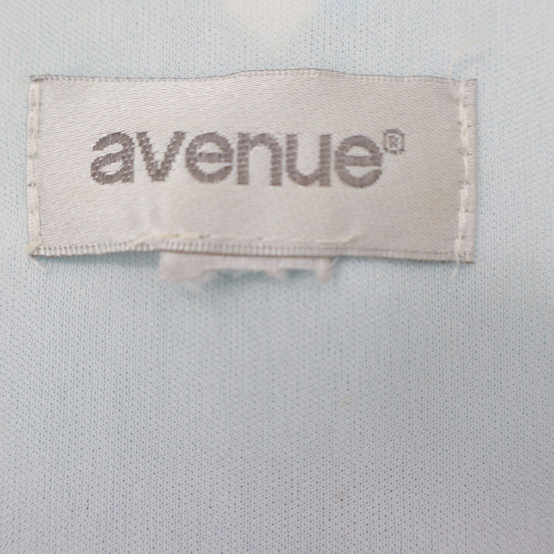 Avenue Blue Striped Tiered Maxi Dress XL Sleeveless Scoop Neck Summer Lined