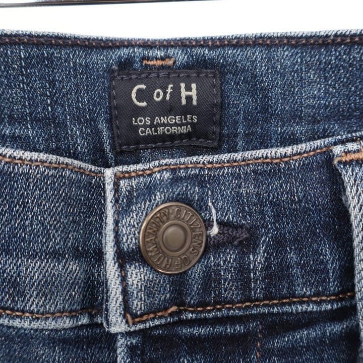 Citizens of Humanity Skinny Jeans Womens 25 Blue Whiskered Denim Cotton Stretch