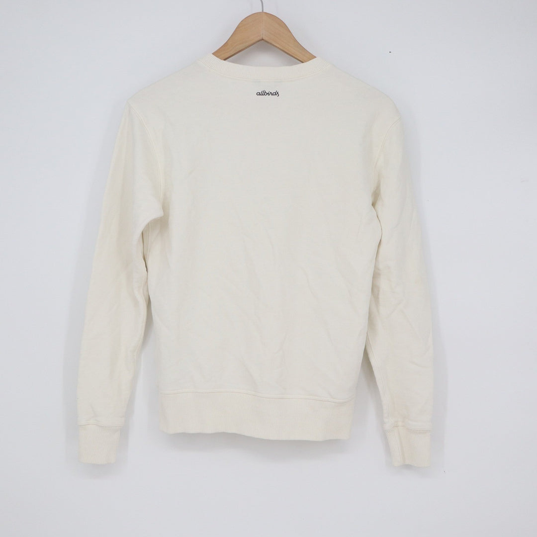 Allbirds Womens R&R Sweatshirt Cream White Organic Cotton Hemp XS