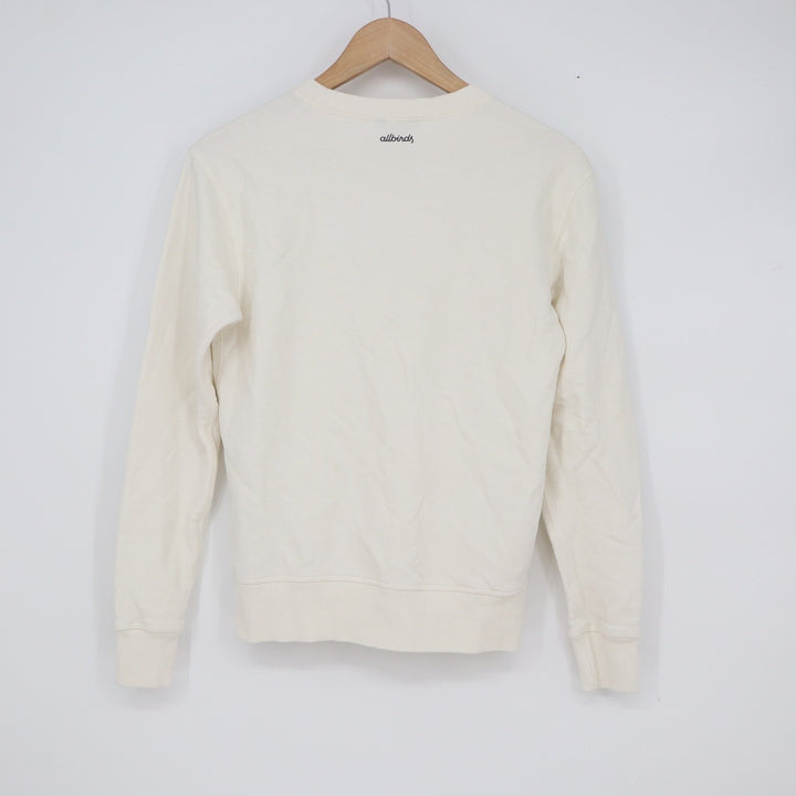 Allbirds Womens R&R Sweatshirt Cream White Organic Cotton Hemp XS