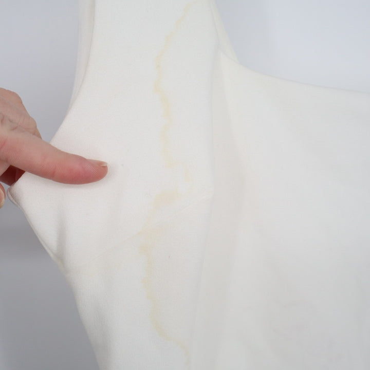 Lulus Moment Maker Midi Dress Womens Large White Stretch Square Neck Trumpet