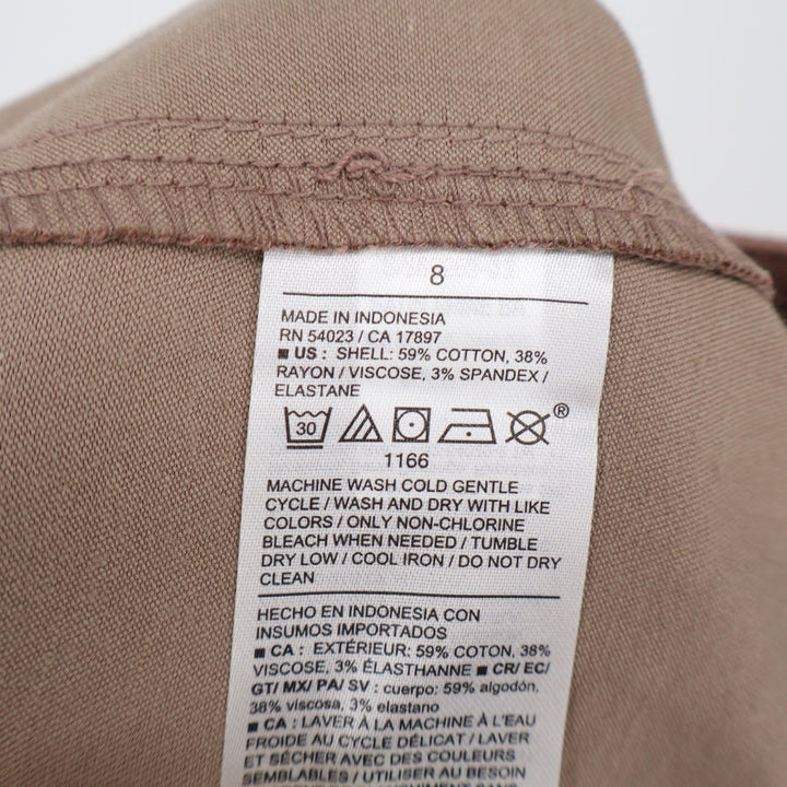 Old Navy Extra High Rise Cargo Pants Mauve Brown Straight Leg Utility Women 8