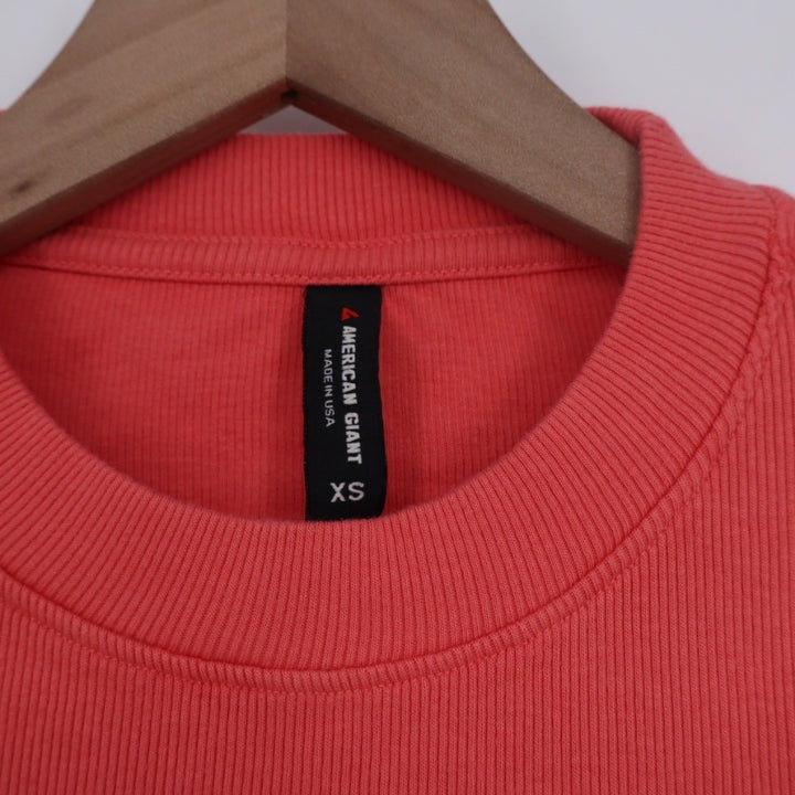 American Giant Women's Luxe Rib Crew Tee Size XS Made In USA