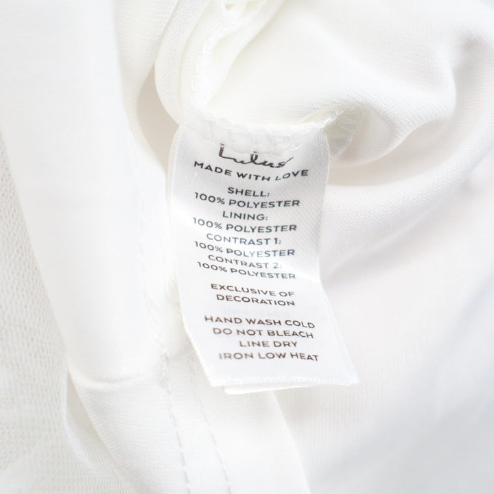Lulus Sweetest Beloved Maxi Dress Womens XS White Mesh Embroidered Sleeveless