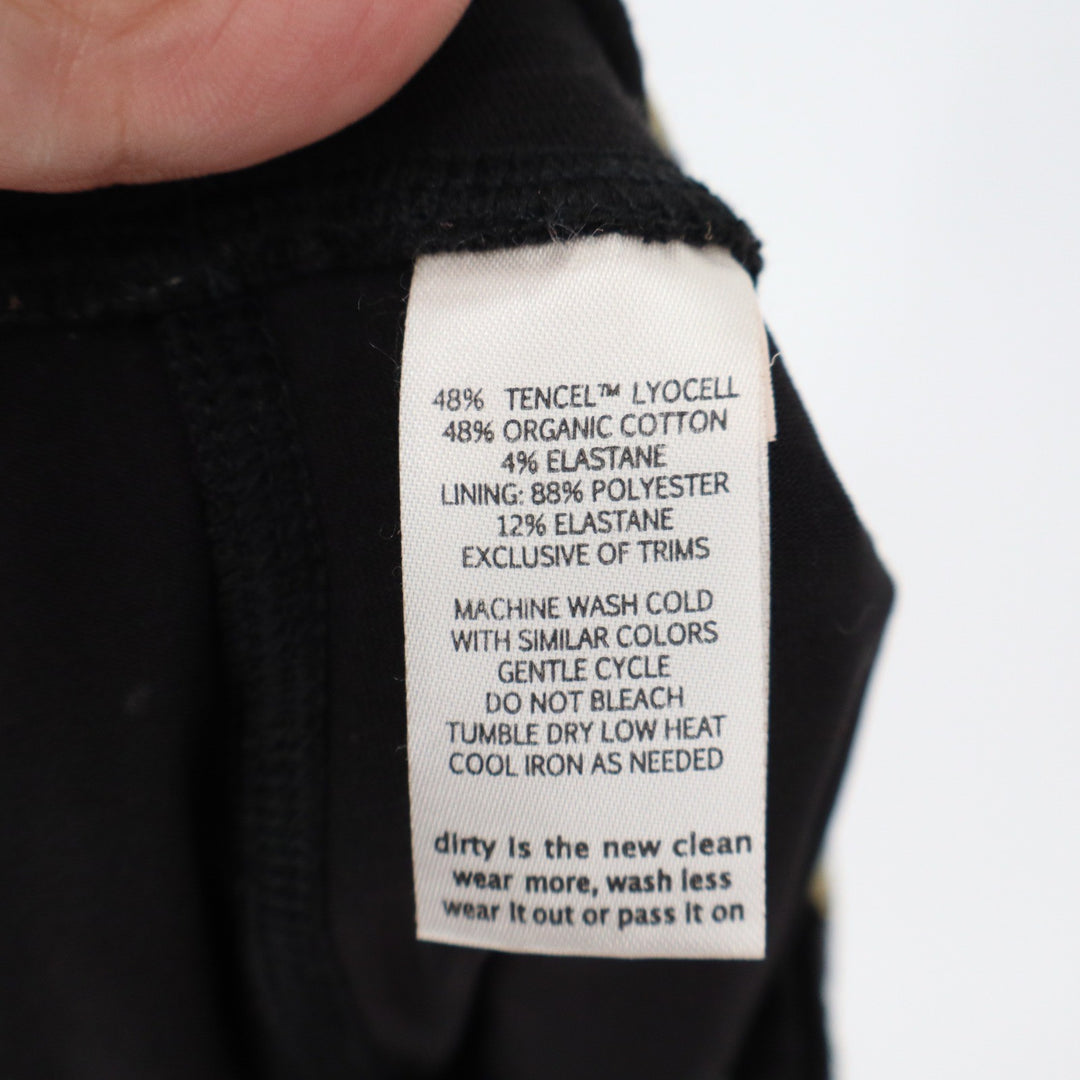 Toad&Co Floral Skort Black Organic Cotton Tencel Blend Active Skirt Small