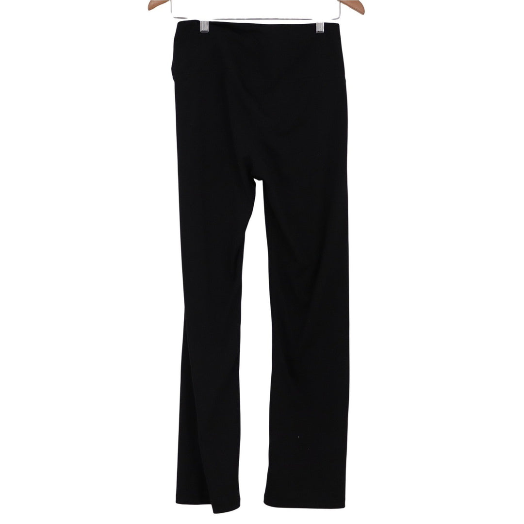 Black High Waisted Yoga Pants Straight Leg Activewear Leggings Womens Size M