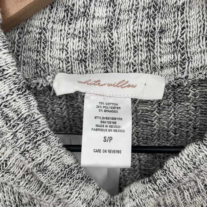 White Willow Speckled Mock Neck Knit Sweater Women's Size S/P
