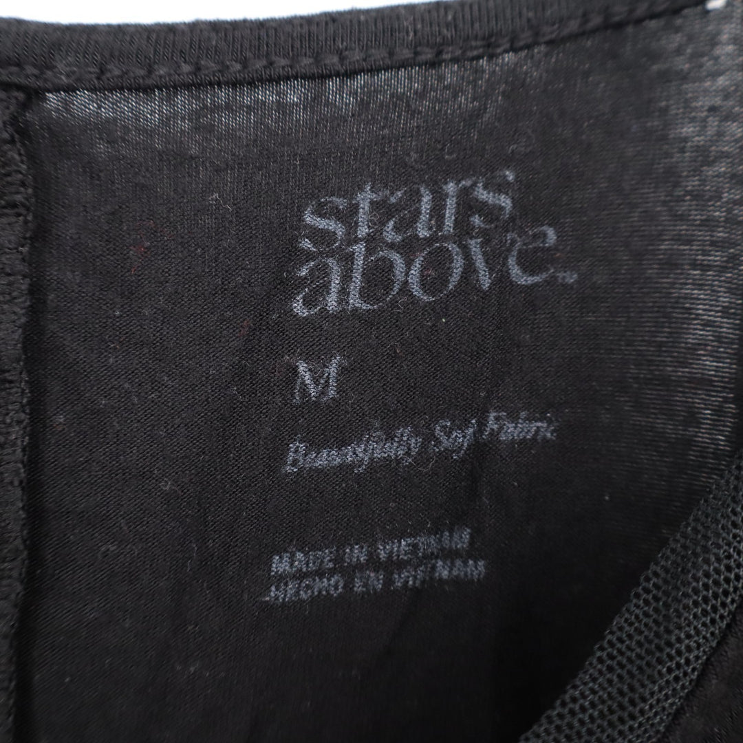 Stars Above Camisole Top Womens Medium White V-Neck Spaghetti Strap Pullover