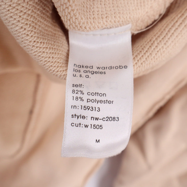 Naked Wardrobe Tan Beige Crewneck Sweatshirt & Joggers Set Size M