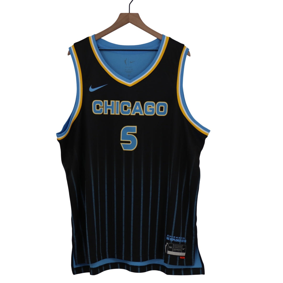 Nike Chicago Sky Angel Reese 5 Explorer Edition WNBA Jersey Black XXL