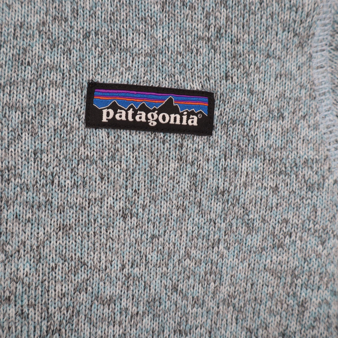 Patagonia Pullover Womens S Better Sweater Light Blue Heather 1/4 Zip Excellent