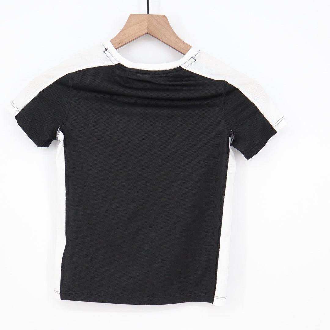 DSG Boys XS 6-7 Pieced Graphic Movement Tee Black White Soccer Championship