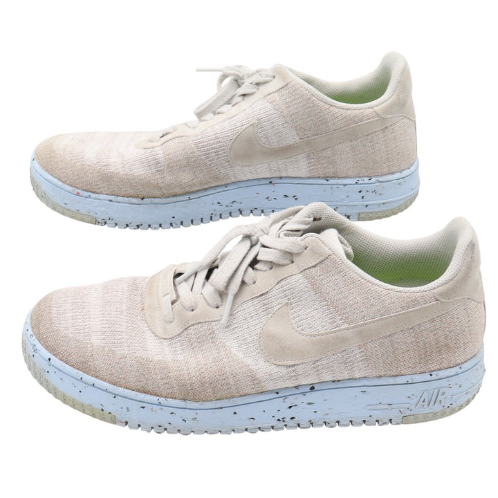 Nike Air Force 1 Crater Flyknit Mens 13 Sail Light Bone Blue Excellent