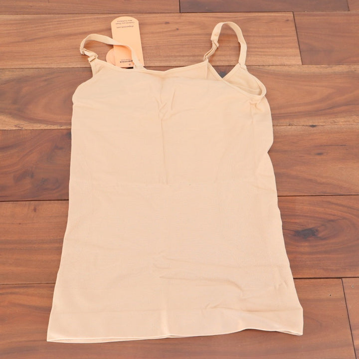 Shapermint Essentials All Day Every Day Scoop Neck Cami Womens M Beige Shapewear